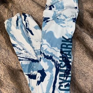 Gymshark Power Leggings - Light blue print